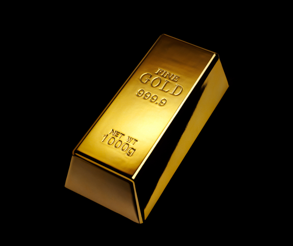 Lingot d'or brillant avec inscription Fine Gold 999.9 — DB France Invest, investissement or