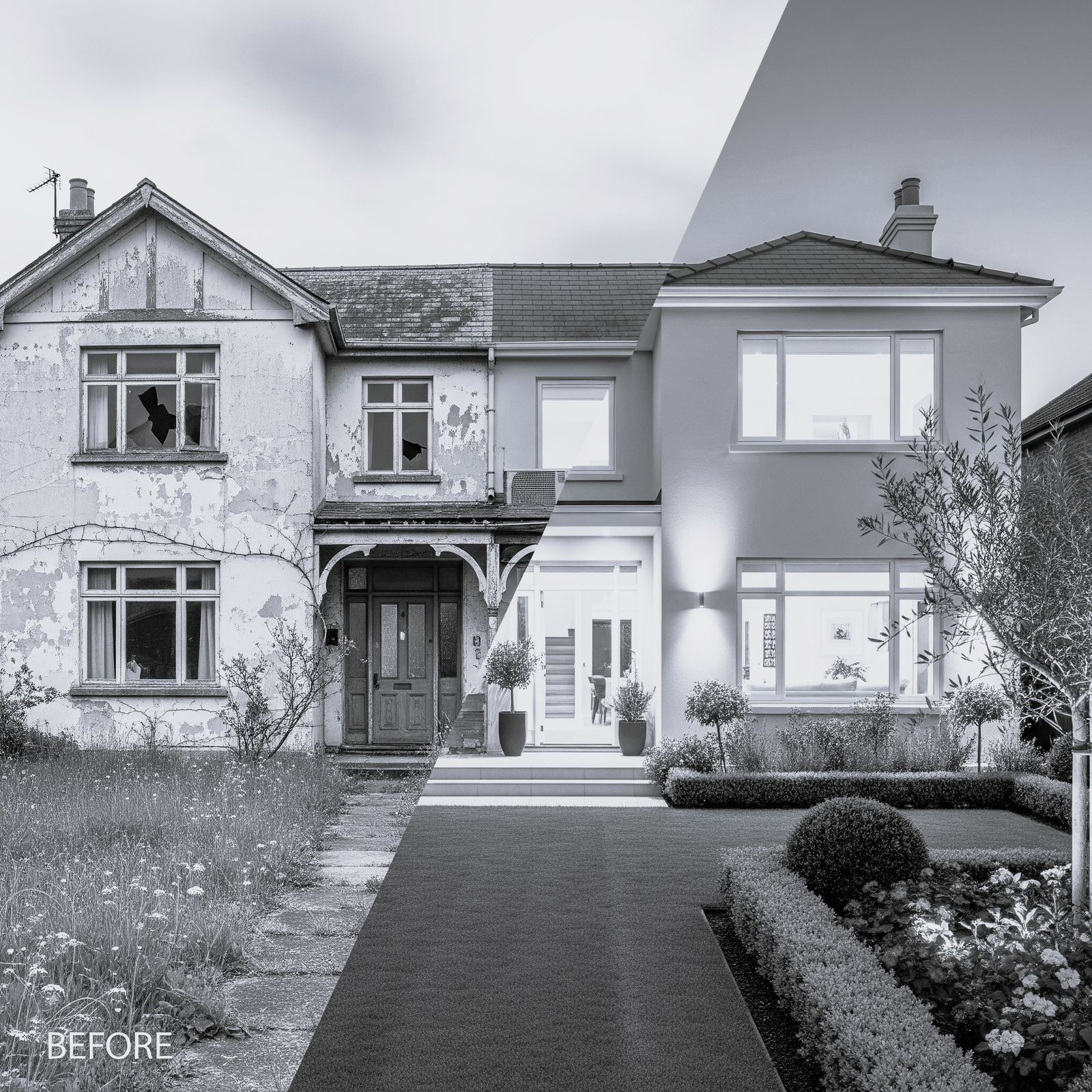 Cette image percutante illustre parfaitement la transformation d’un bien immobilier ancien et dégradé en une propriété moderne, propre et valorisée. Elle représente visuellement l’impact stratégique d'une opération de **monétisation immobilière** efficace — un service clé proposé par **DB France Invest**. Fondée en 2020, **DB France Invest** est une société de conseil en gestion et financement, spécialisée dans la **monétisation d’actifs**, le **financement immobilier**, le **financement d’entreprise** et la **levée de fonds**. En collaborant avec des partenaires internationaux de confiance, DB France Invest conçoit des solutions sur mesure pour générer de la liquidité à partir de biens immobiliers, de bitcoins, d’or ou d’instruments financiers. L’image met en avant le potentiel de revalorisation associé à un accompagnement stratégique. De la maison en ruine à la résidence haut de gamme, cette transition visuelle incarne la mission de DB France Invest : transformer les actifs existants de ses clients en leviers puissants de développement financier. Grâce à une approche centrée sur le client et à des solutions innovantes de gestion de passifs, DB France Invest optimise la performance patrimoniale et commerciale. Que ce soit pour financer un projet immobilier, monétiser des actifs dormants ou structurer un plan de financement complexe, l’expertise de DB France Invest permet à chaque client de bâtir un écosystème financier sécurisé et évolutif. --- **Mots-clés SEO** : monétisation immobilière, financement d'entreprise, levée de fonds, monétisation bitcoin, monétisation or, DB France Invest, conseil financement France, gestion d'actifs, création de liquidité, financement innovant