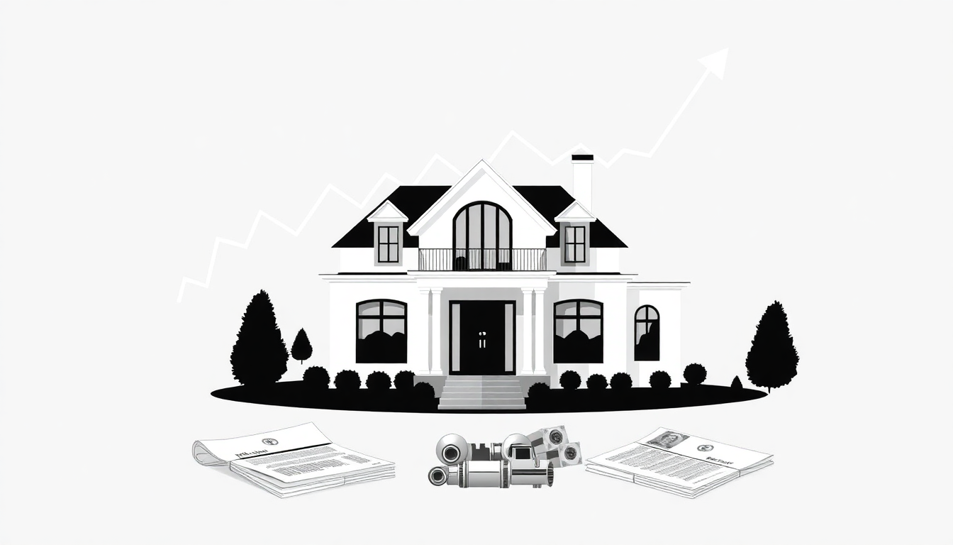 Maison moderne avec plans et équipements de surveillance — DB France Invest, immobilier financement