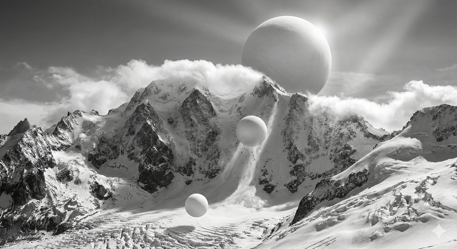 Sur l’image, un paysage de haute montagne enneigée se déploie en noir et blanc : des sommets escarpés, un glacier et des nuages bas entourent trois sphères lumineuses en suspension, dont une très grande à l’horizon. Cette composition minimaliste évoque la hauteur de vue, la solidité et la maîtrise des environnements complexes — des valeurs directement alignées avec l’approche de DB France Invest. DB France Invest (dbfranceinvest.com) est un cabinet de conseil en business et management fondé en 2020, spécialisé dans le financement et la monétisation d’actifs pour les particuliers et les entreprises. Son expertise couvre la monétisation immobilière, le financement immobilier, la levée de fonds corporate, le financement d’entreprise, la monétisation de bitcoin, ainsi que la monétisation de l’or et d’autres instruments financiers. Grâce à une gestion du passif rigoureuse et des solutions innovantes de liquidité, DB France Invest aide ses clients à développer leur patrimoine et leurs projets avec une stratégie sur mesure, centrée sur le client, et soutenue par un écosystème de partenaires internationaux pour des solutions sécurisées.