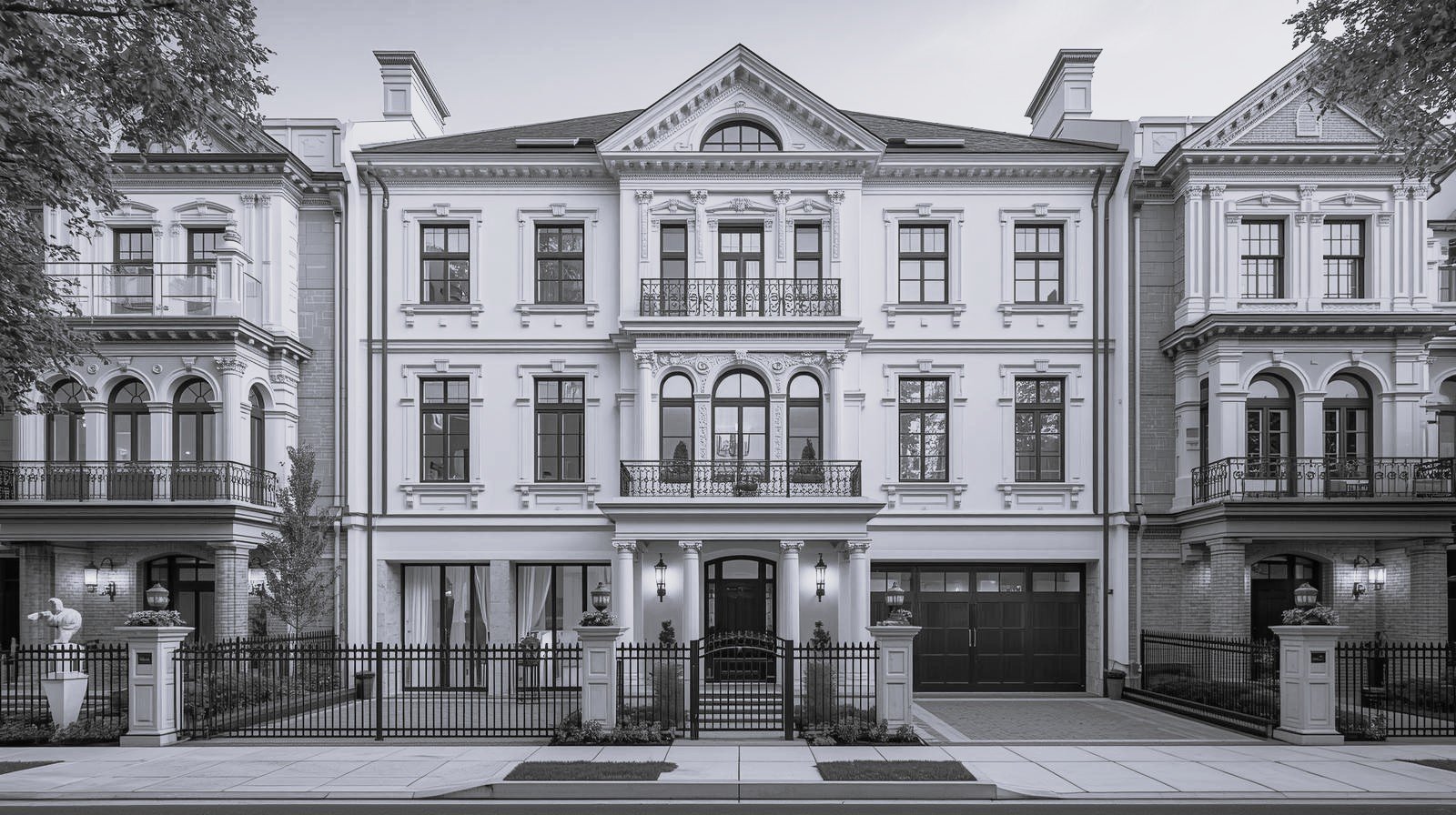 Imposante façade de bâtiment historique en pierre blanche avec balcons ornés — DB France Invest, investissement immobilier